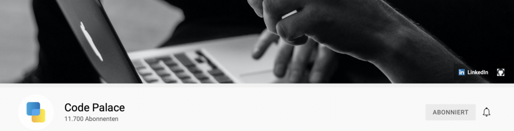 Screenshot des YouTube-Kanals Code Palace