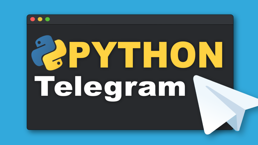 Das Bild zeigt ein Fenster mit der Aufschrift "Python Telegram". 