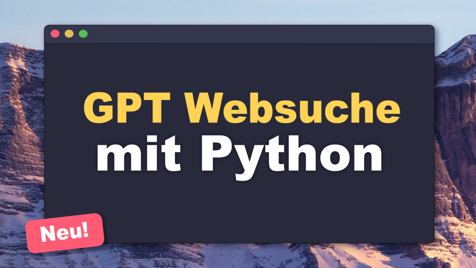 Chatgpt + Python Websuche
